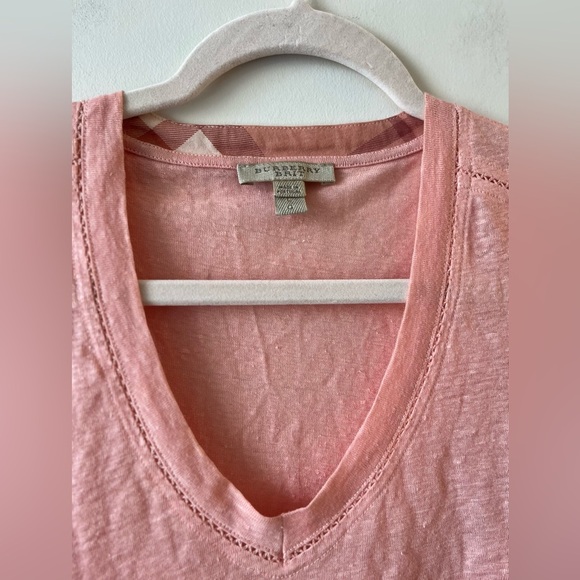 Burberry Brit Linen Knit V-Neck Tee - Picture 7 of 15